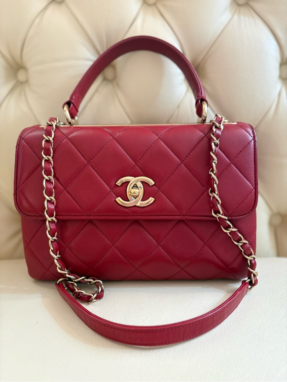 Chanel Trendy CC Top Handle Bag Quilted Lambskin